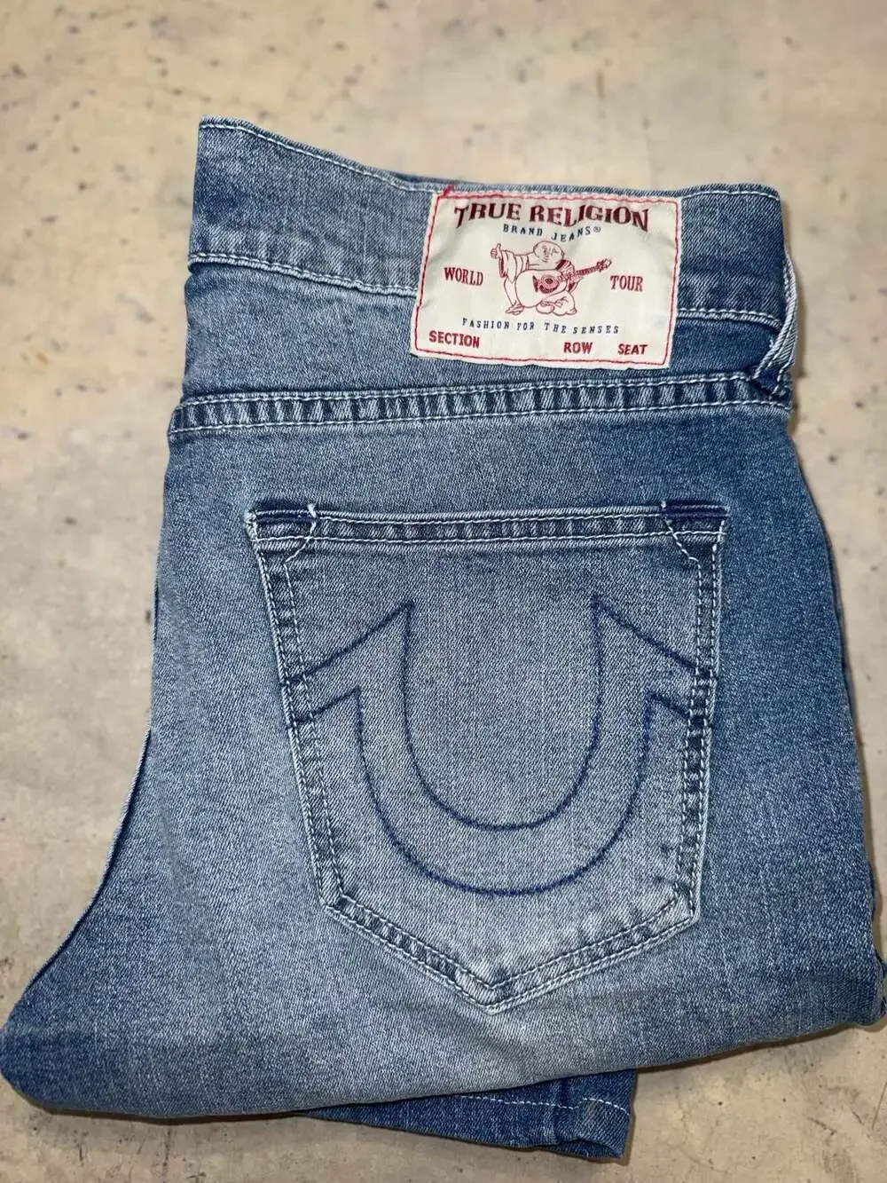 True Religion Geno Relaxed Slim Fit Medium Wash Jeans